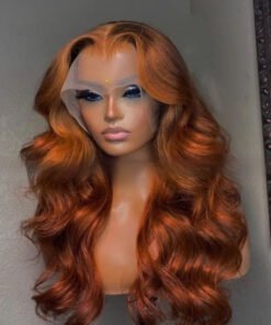 Ginger Body Wave Lace Front Wig In Stock Orange Big Wave Lace Headgear