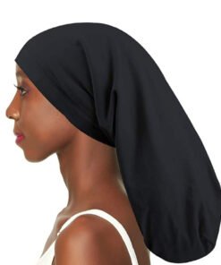Women's Satin Satin Lined Adjustable Long Nightcap